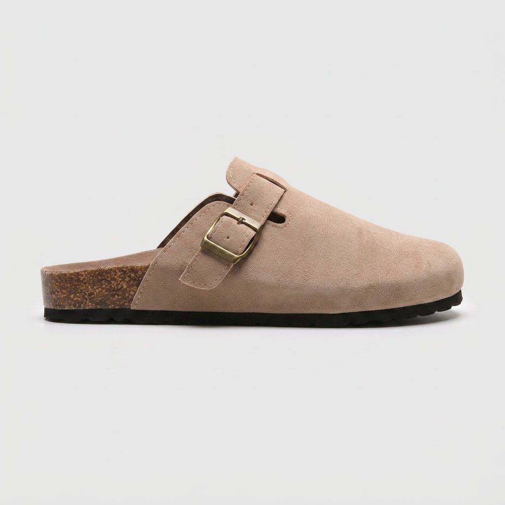 Women's Mules - Round Toe - Adjustable Strap - Thick Sole - Wide
