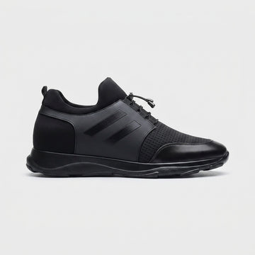 Men's Low-Top Athletic Sneakers - Lace-Up - Textured Mesh Toe Panel