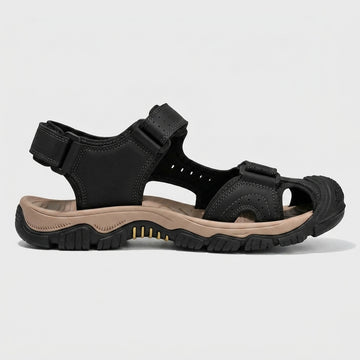 Men's Sandals Closed-Toe Protective Cap Adjustable Velcro Straps