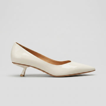Women's Pumps Pointed-Toe Low Block Heel Slip-On Kitten Heels