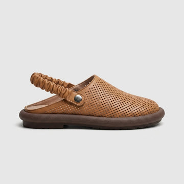 Women's Flats Perforated Slingback Closed-Toe Slip-On