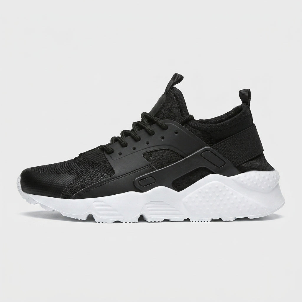 Men’s Low-Top Sneakers with Rounded Toe - Lace-Up Closure