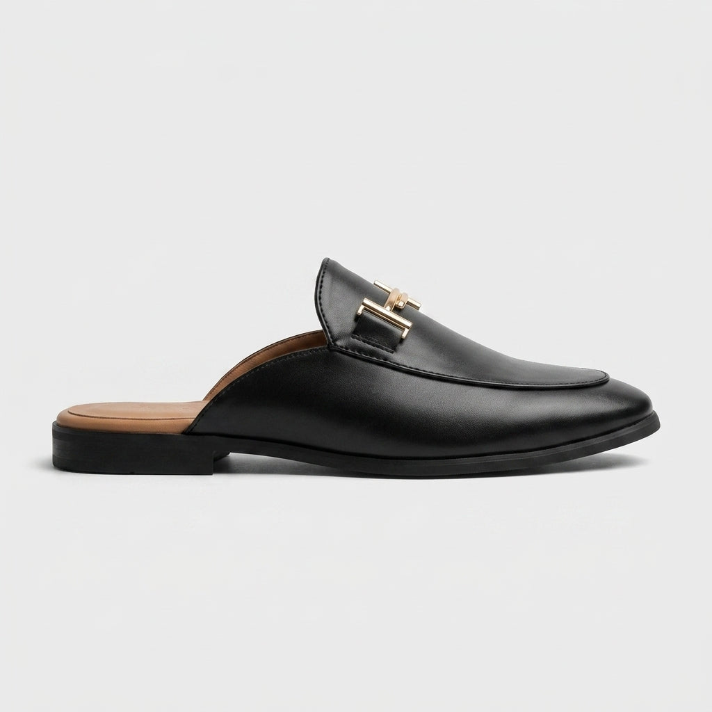 Men's Flats Backless Closed-Toe Slip-On Loafer Mules