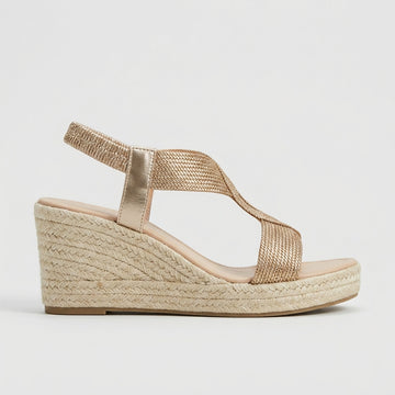 Women's Wedge Sandals Cross-Strap Platform Espadrille Slingback