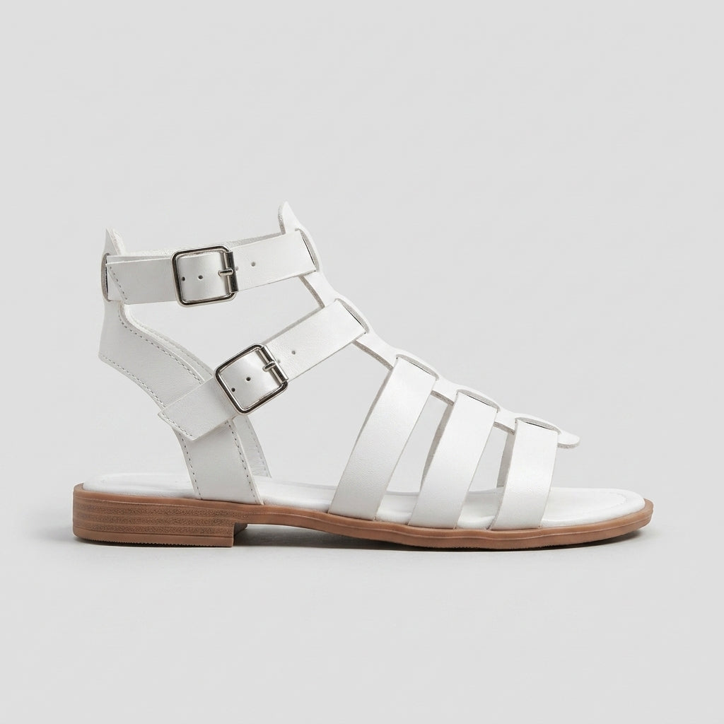 Women's Gladiator Sandals with Buckle Ankle Closure