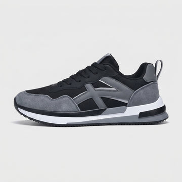 Men's Sneakers Mixed Material Lace-Up Round Toe Athletic