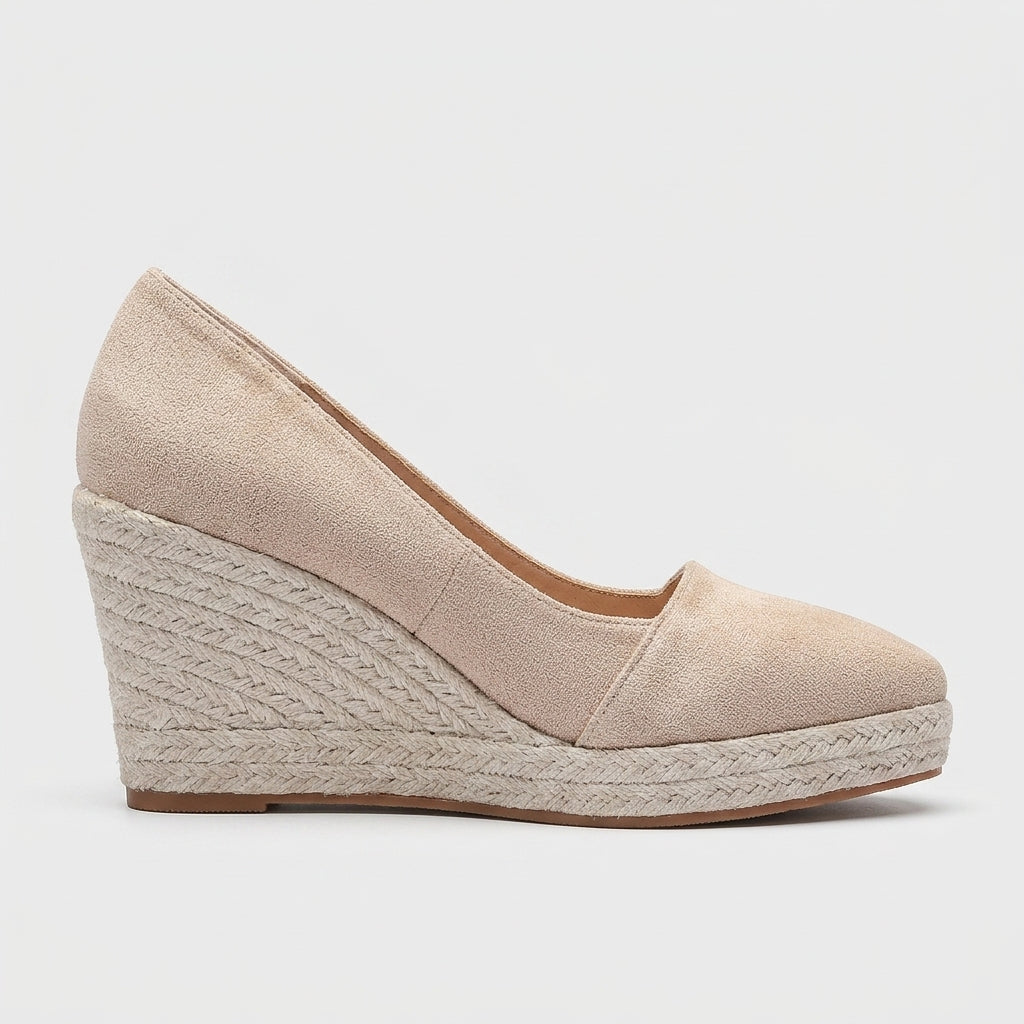 Women's Wedges Espadrille Platform Closed-Toe Slip-On Heels