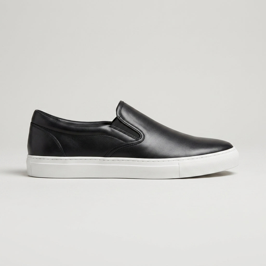 Men's Sneakers Slip-On Low-Top Canvas with Elastic Gore Panels