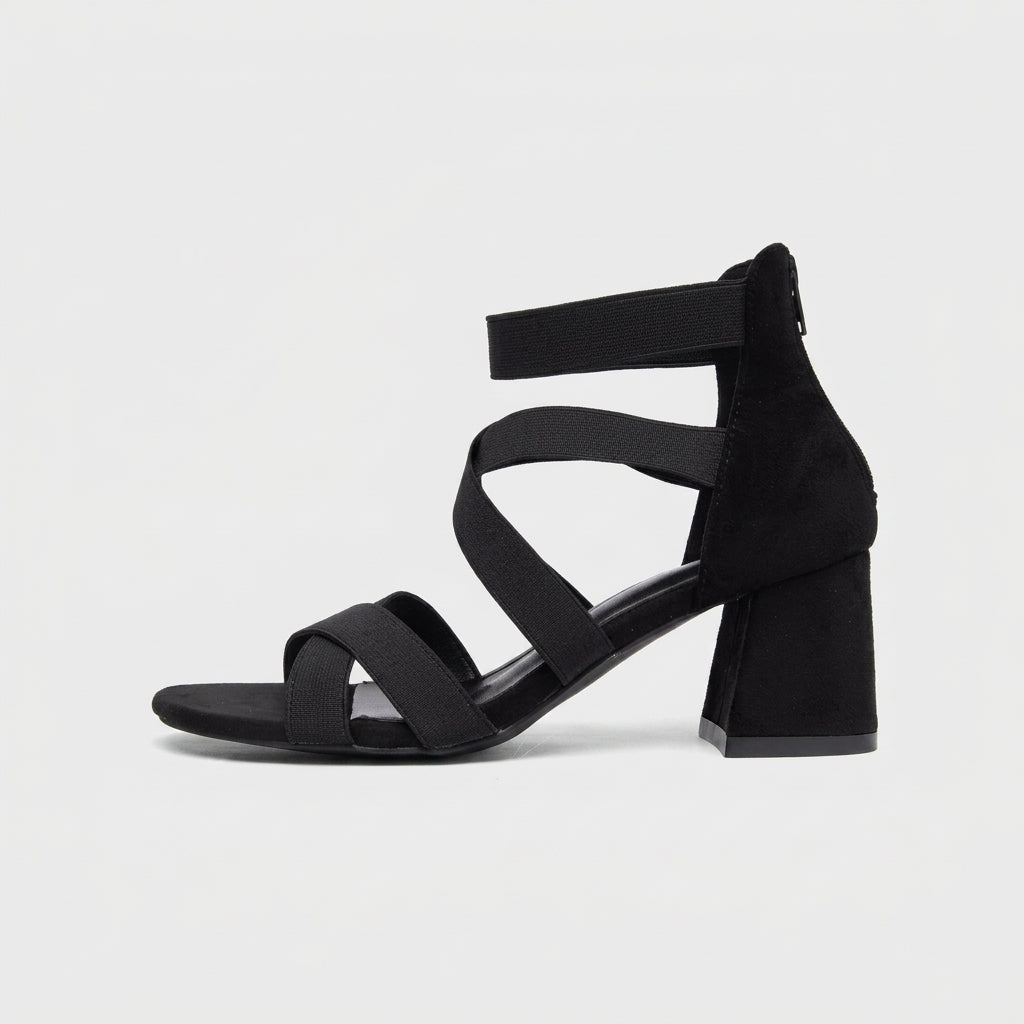 Women's Crisscross Strappy Sandals with 6.5cm Block Heel