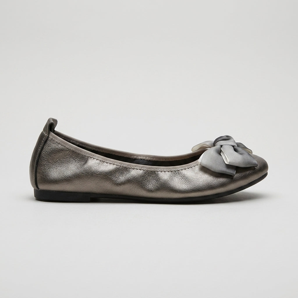 Women's Flats Round-Toe Bow-Detail Slip-On Ballet
