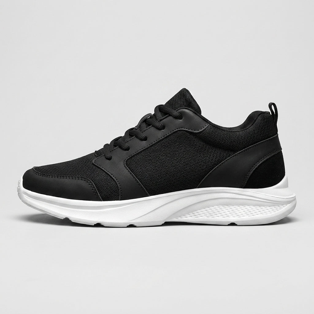 Men's Sneakers Lace-Up Low-Top Mesh Upper Chunky Sole - 6cm