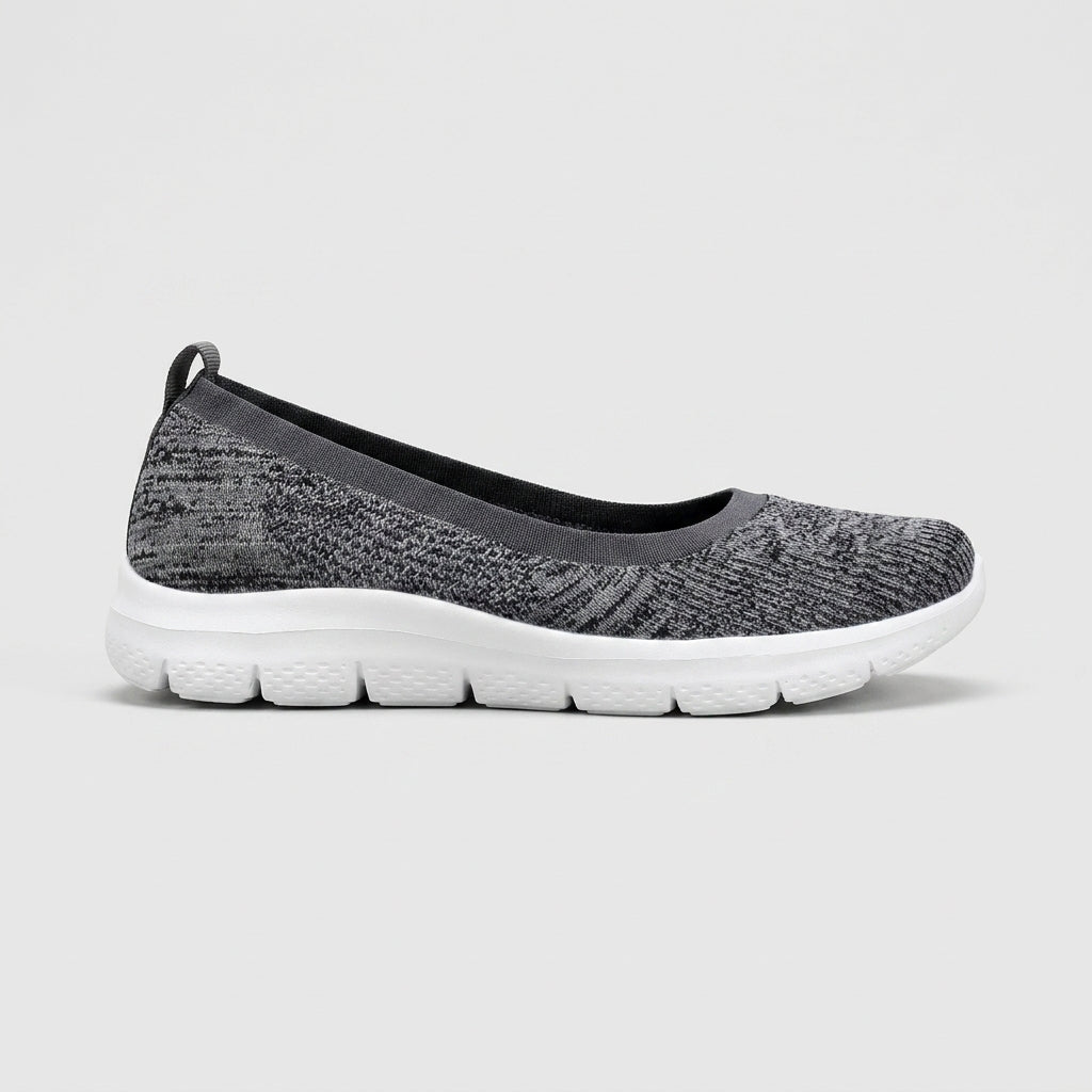 Women's Slip-On Sneakers Knit Upper Rounded Toe Rubber Sole