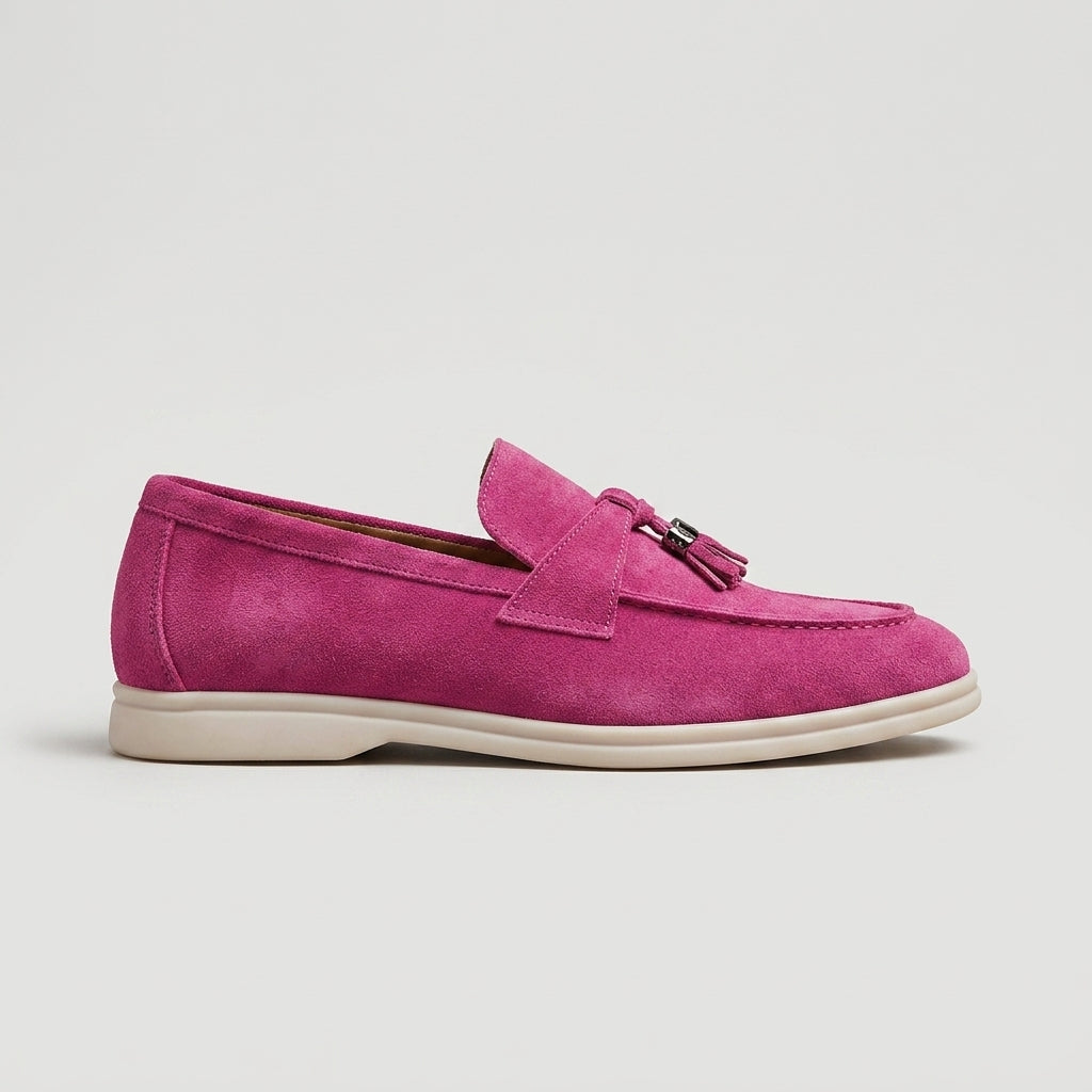 Women's Chain Detail Slip-On Penny Loafers - Flat Sole