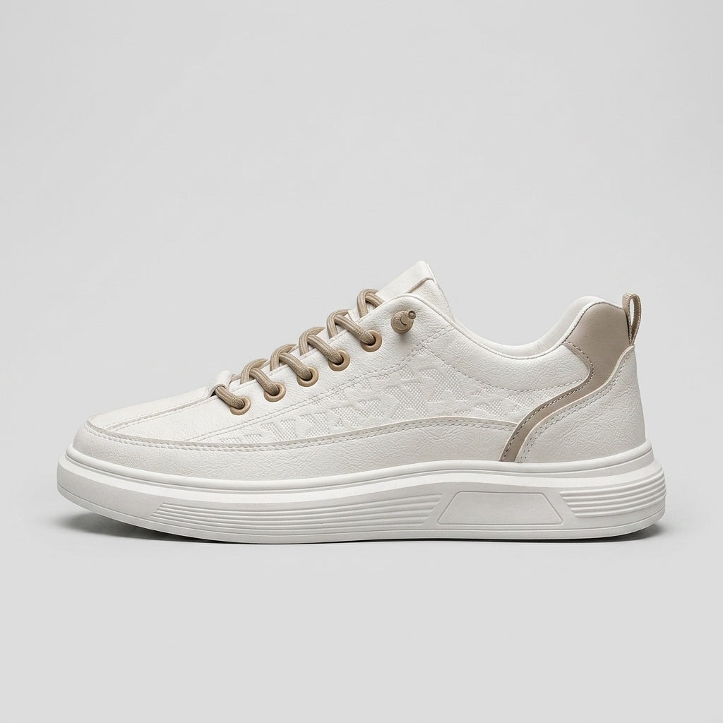 Men's Sneakers Low-Top Lace-Up Platform Sole Mixed Material