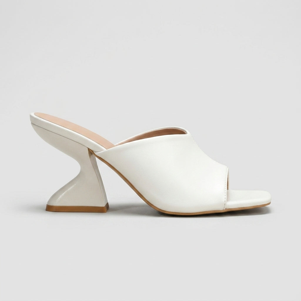 Women’s Square Toe Mule Heels - Sculpted Block Heel