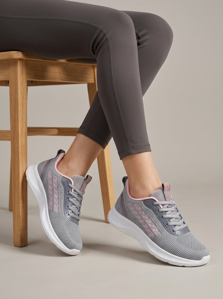 Women's Sneakers Mesh Low-Top Lace-Up Cushioned Sole