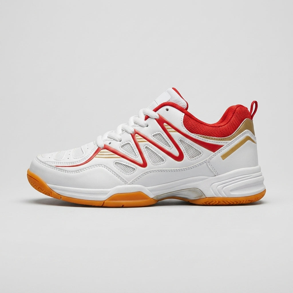 Men's Lace-Up Pickleball/Court Shoes with Mesh Panels and Gum Sole