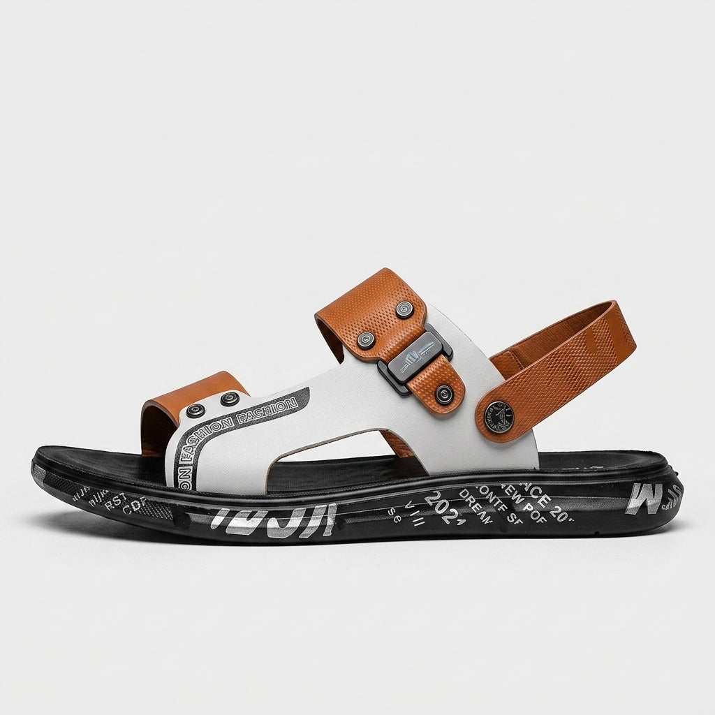 Men’s Sport-Inspired Open-Toe Sandals - Adjustable Strap Design