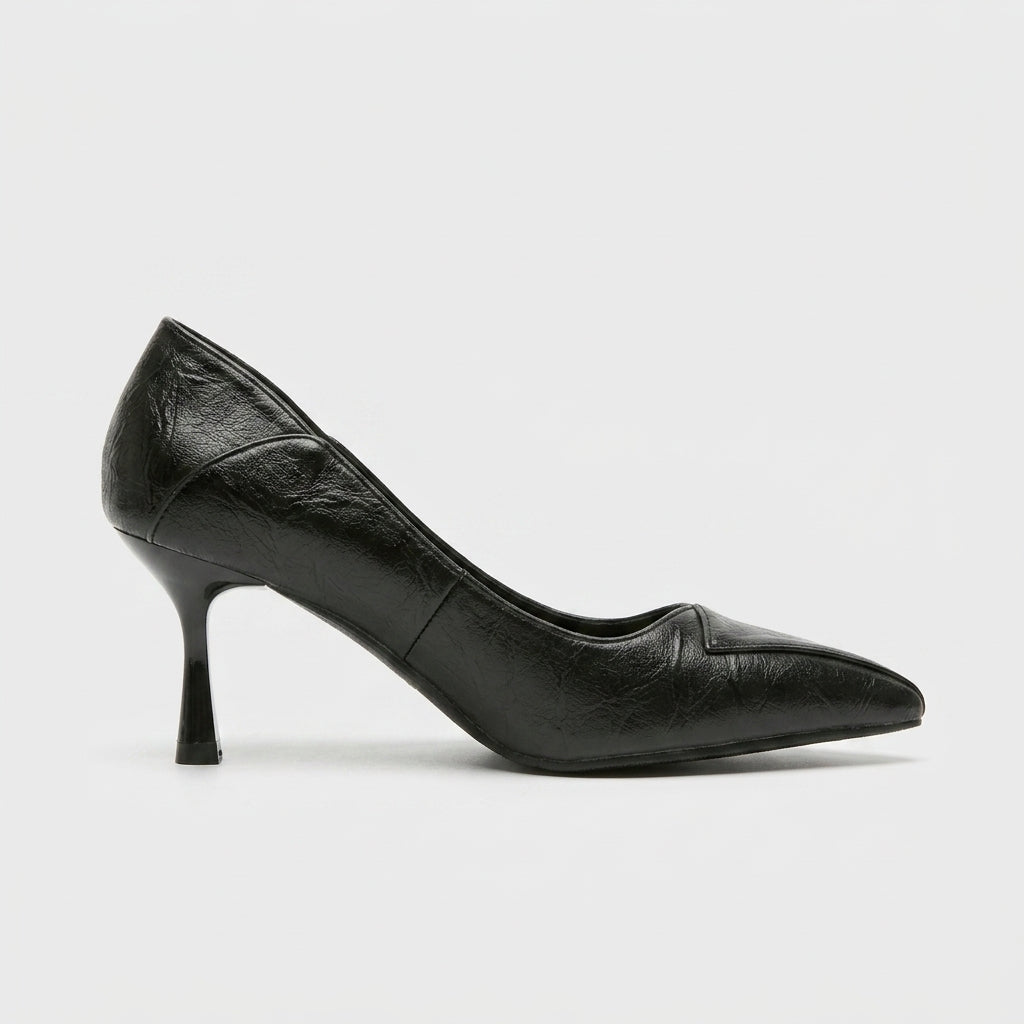 Women's Pointed Toe Kitten Heel Pumps - 5cm Height Slip-On