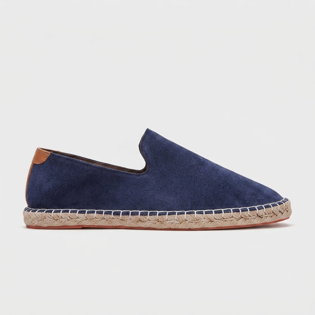 Men's Slip-On Espadrilles - Round Toe - Jute Sole - Canvas Upper