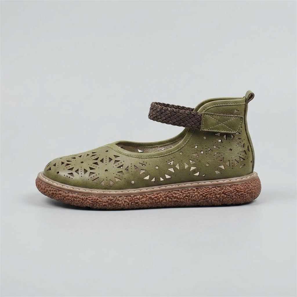 Women's Rounded Toe Platform Sandals Buckle Strap