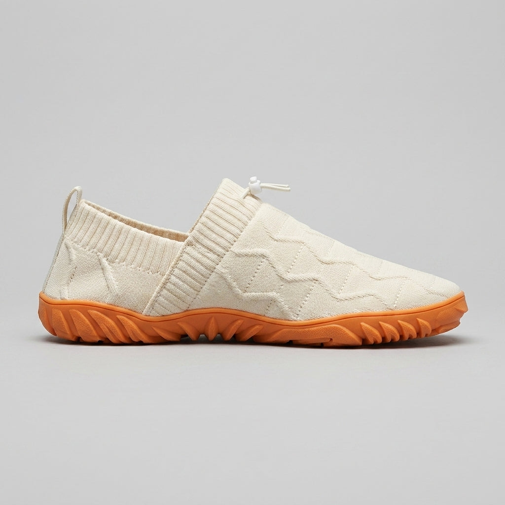 Men's Slip-On Barefoot Sneakers Knit Upper Elastic Collar Lugged Sole