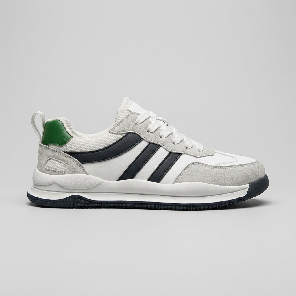 Men's Sneakers Low-Top Retro Basketball Style Thick Sole Lace-Up