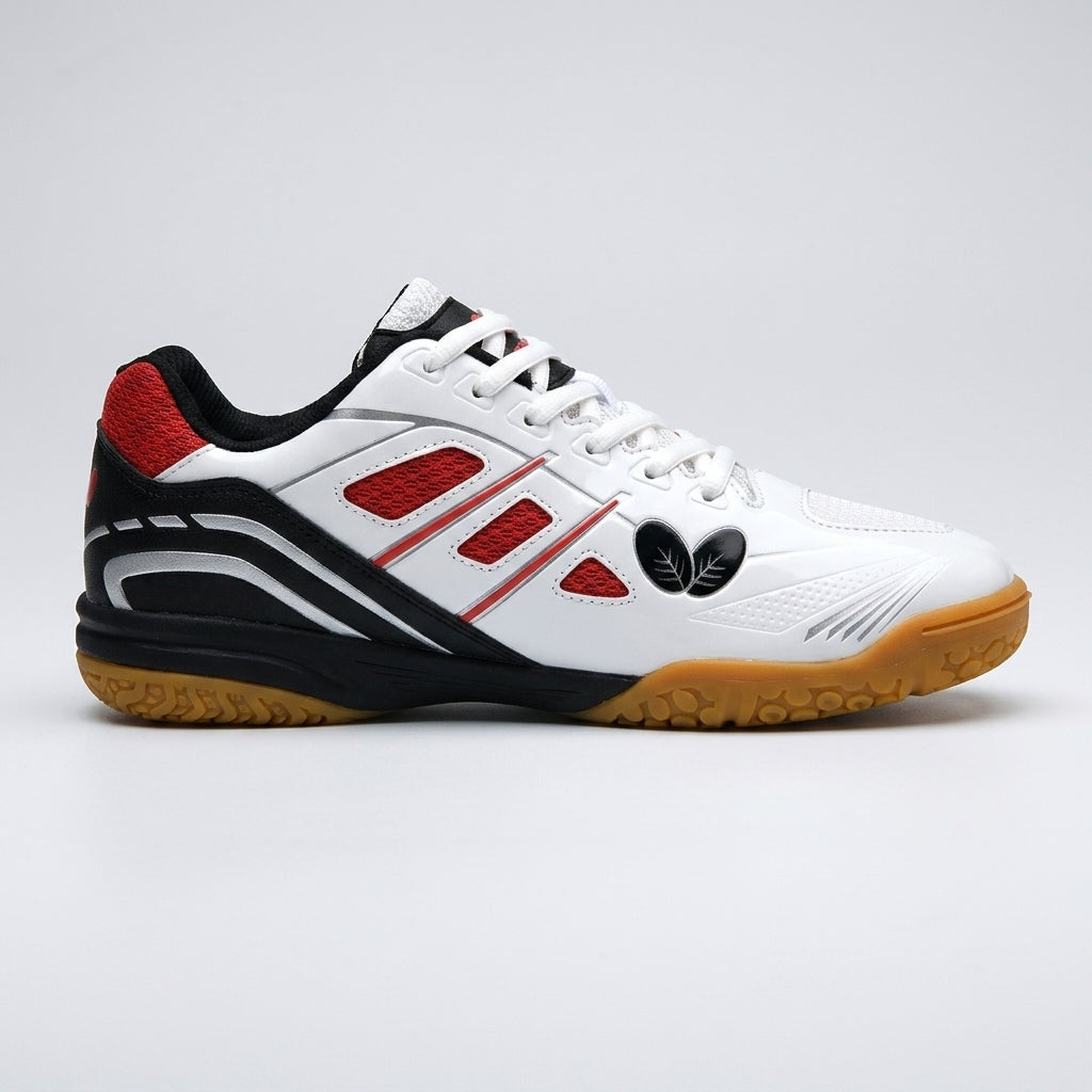 Men's Sneakers Geometric Striped Design - Lace-Up - Rubber Sole
