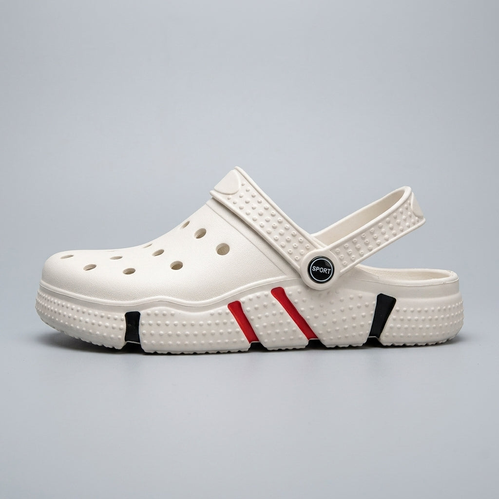 Men's Slippers Slip-On Cross-Strap Arch Support Lightweight