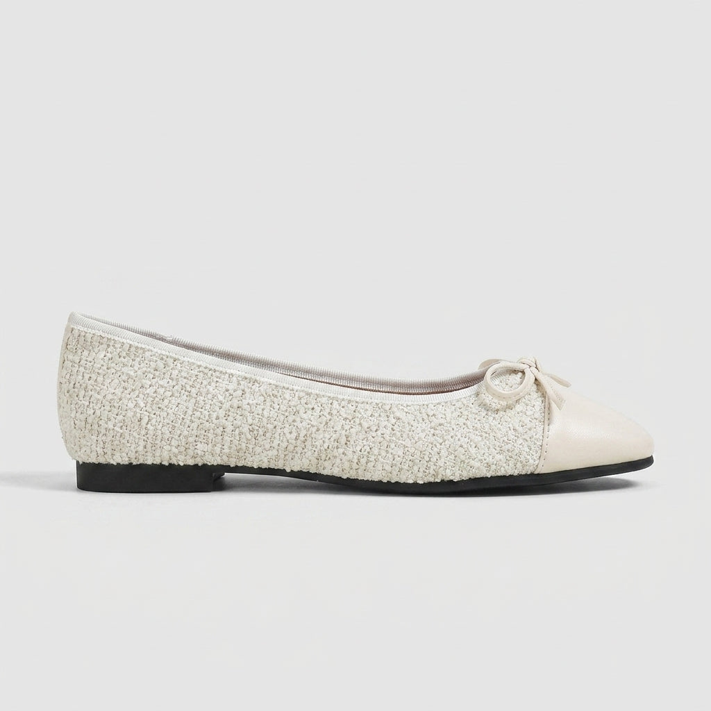 Women's Flats Square Toe Bow Detail Slip-On Ballet