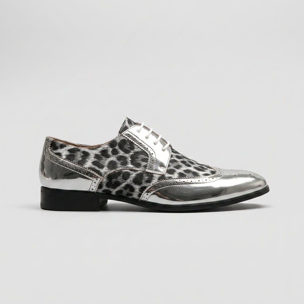 Men's Leopard Print Loafers Slip-On Pointed Toe
