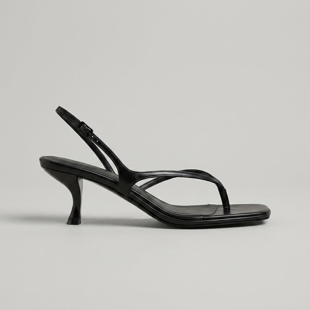 Women's Wedge Thong Sandals - Back Strap Stiletto High Heel Summer Clogs