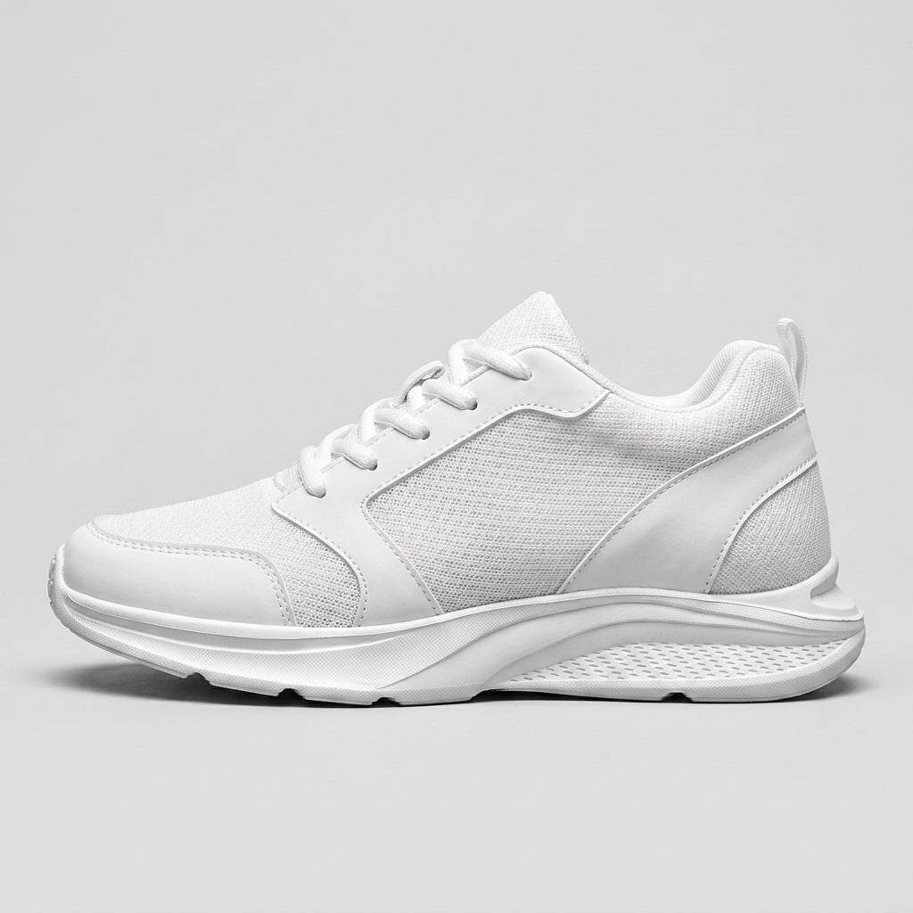 Men's Sneakers Lace-Up Low-Top Mesh Upper Chunky Sole - 6cm