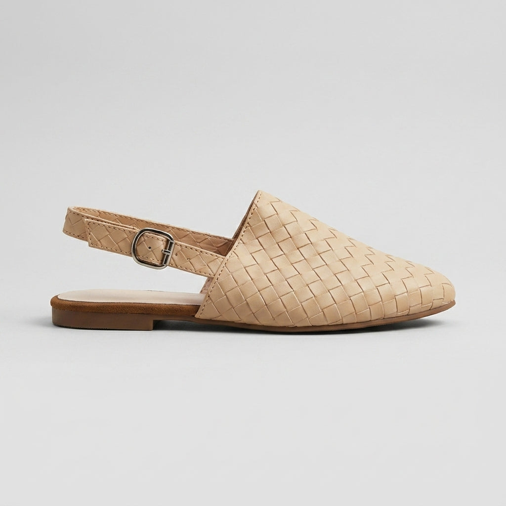 Women's Flats Woven Pointed-Toe Slip-On D'Orsay