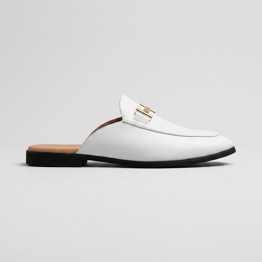 Men's Flats Backless Closed-Toe Slip-On Loafer Mules