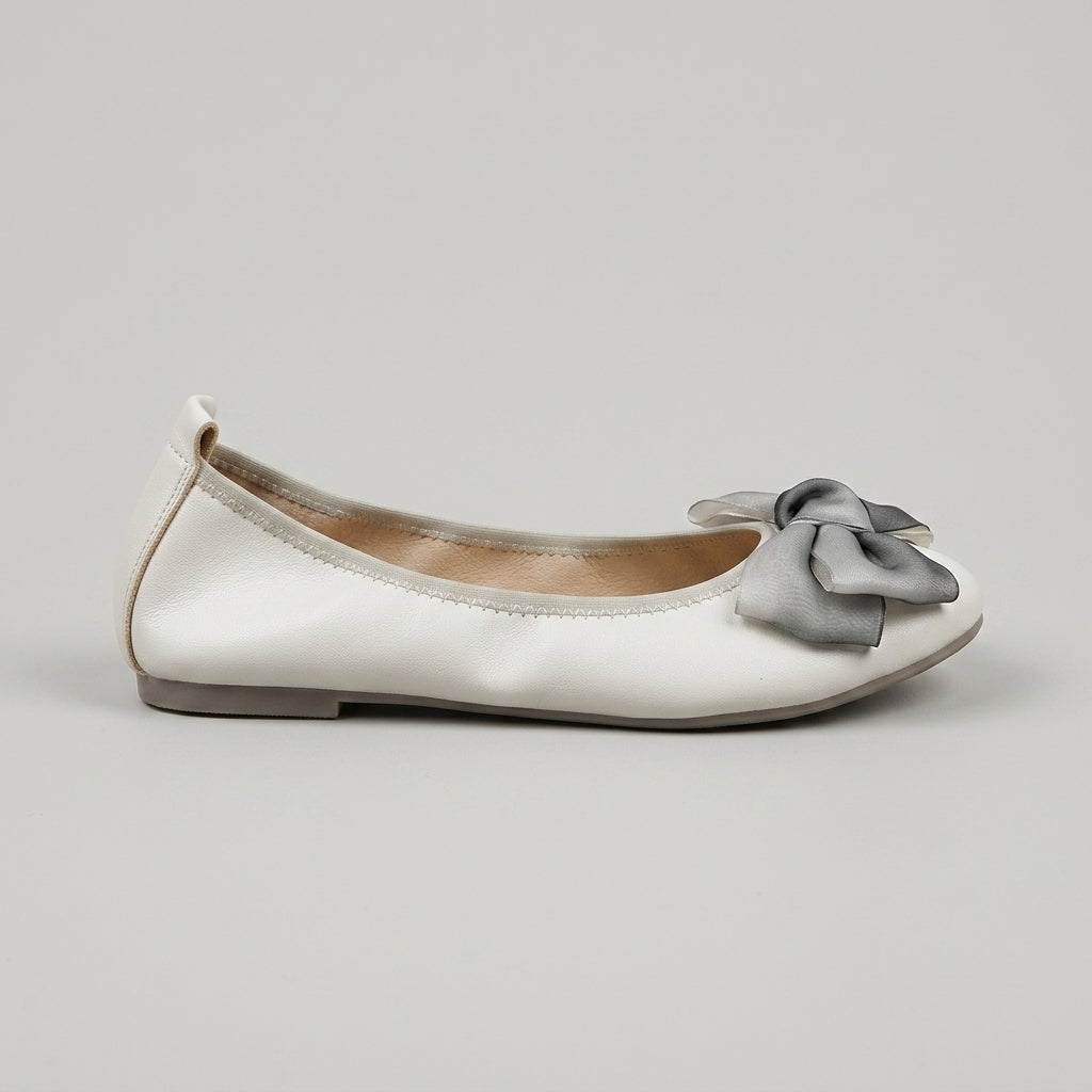 Women's Flats Round-Toe Bow-Detail Slip-On Ballet