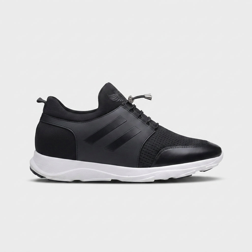 Men's Low-Top Athletic Sneakers - Lace-Up - Textured Mesh Toe Panel