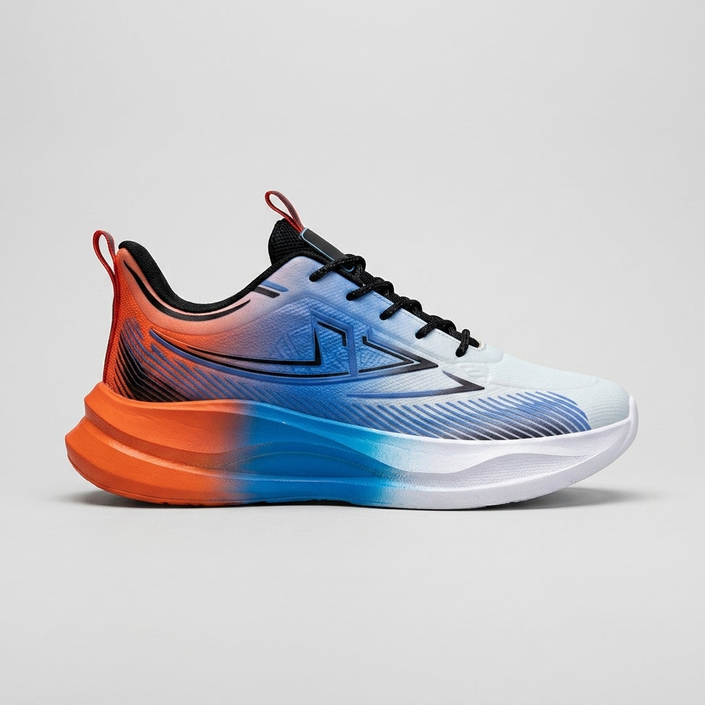 Men's Lace-Up Running Sneakers - Round Toe - Chunky Sole - Max Cushion