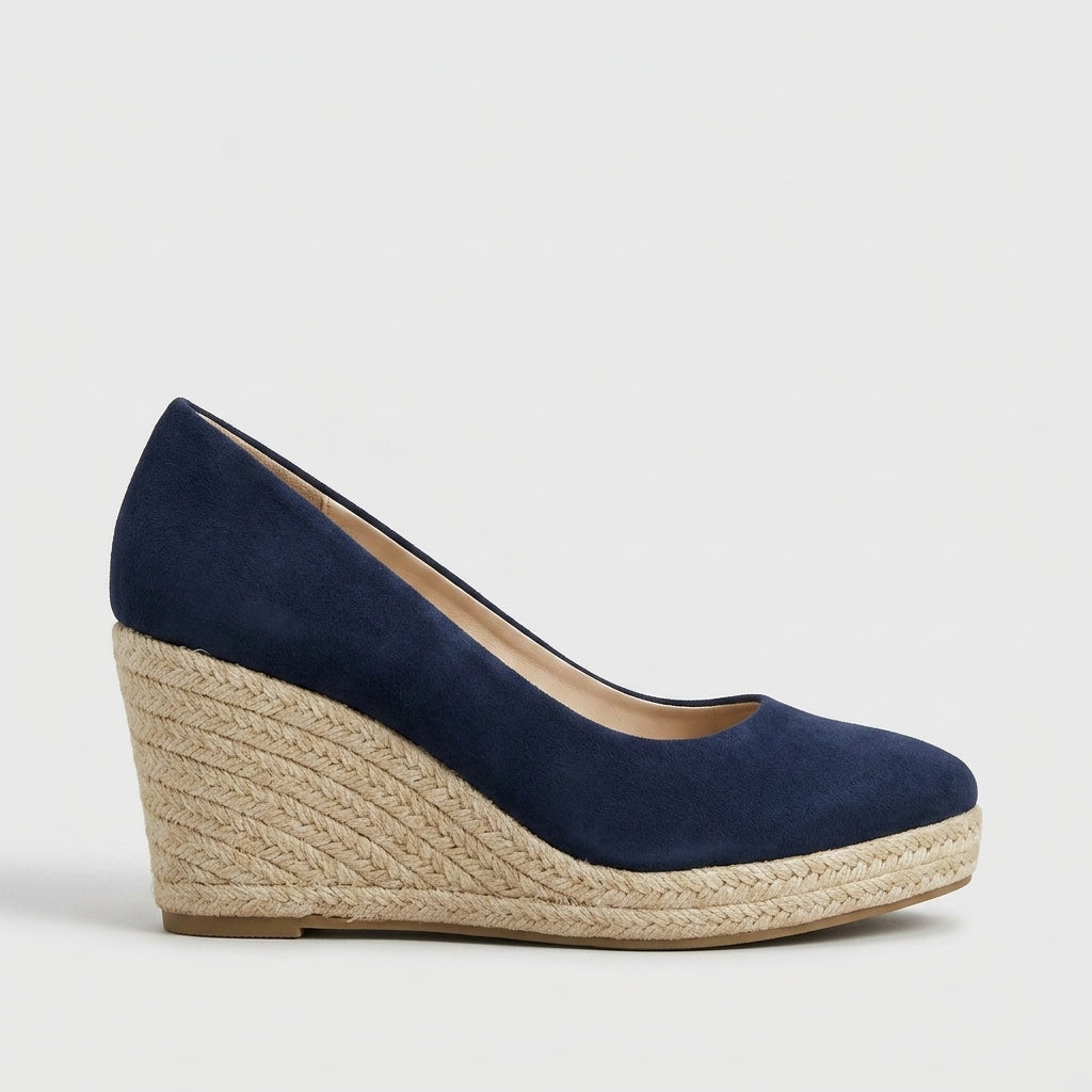 Women's Wedges Espadrille Platform Closed-Toe Slip-On Heels