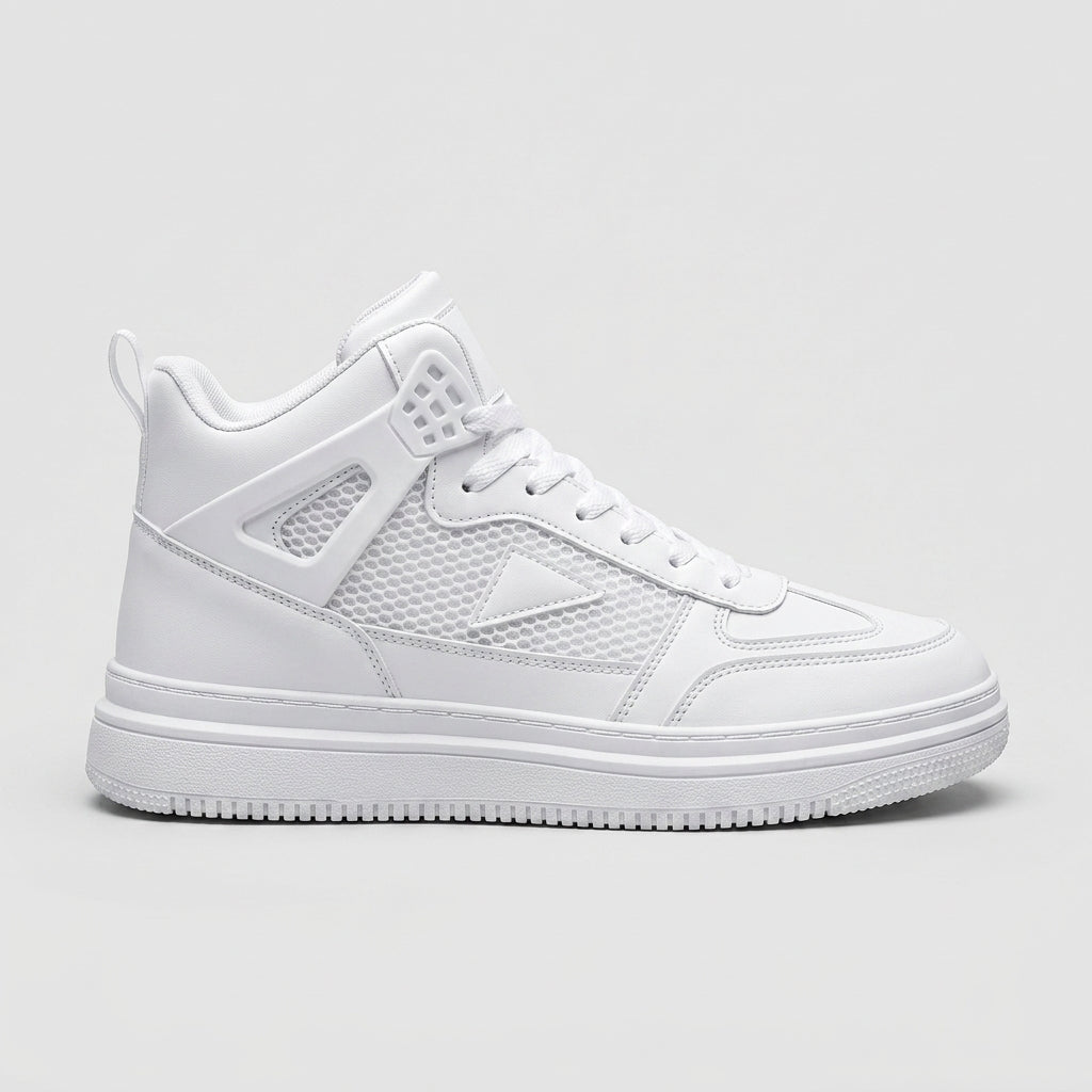 Men's High Tops - Lace-up - Mixed Material Construction