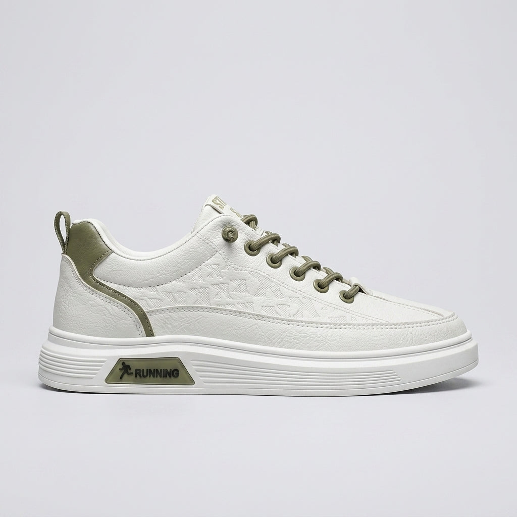 Men's Sneakers Low-Top Lace-Up Platform Sole Mixed Material