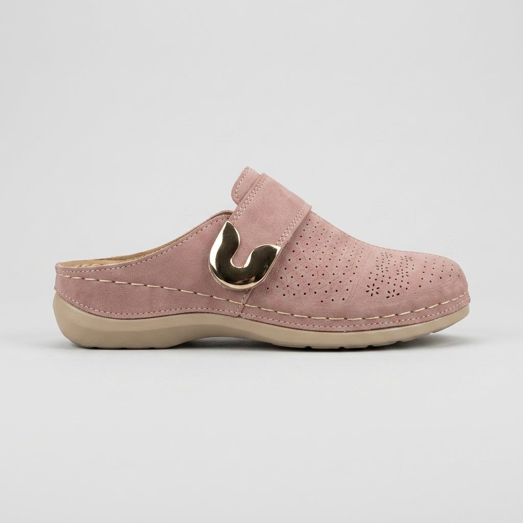 Women's Sandals Closed Toe Platform Slide Soft Sole Belt Detail
