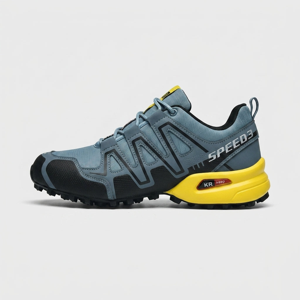 Men's Trail Low Top Sneakers - Lace-Up - Mesh and Overlay Upper