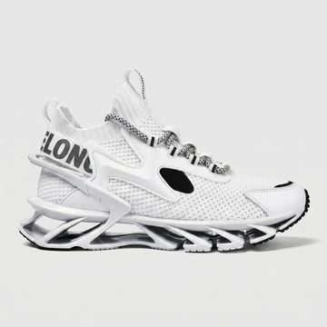 Men's High-Top Sneakers with Lace-Up Closure and Blade-Style Sole