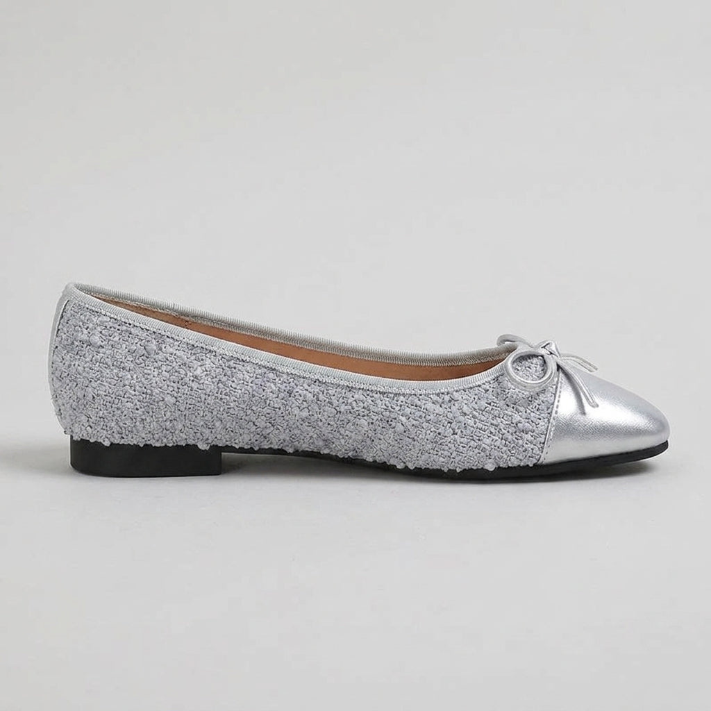Women's Flats Square Toe Bow Detail Slip-On Ballet