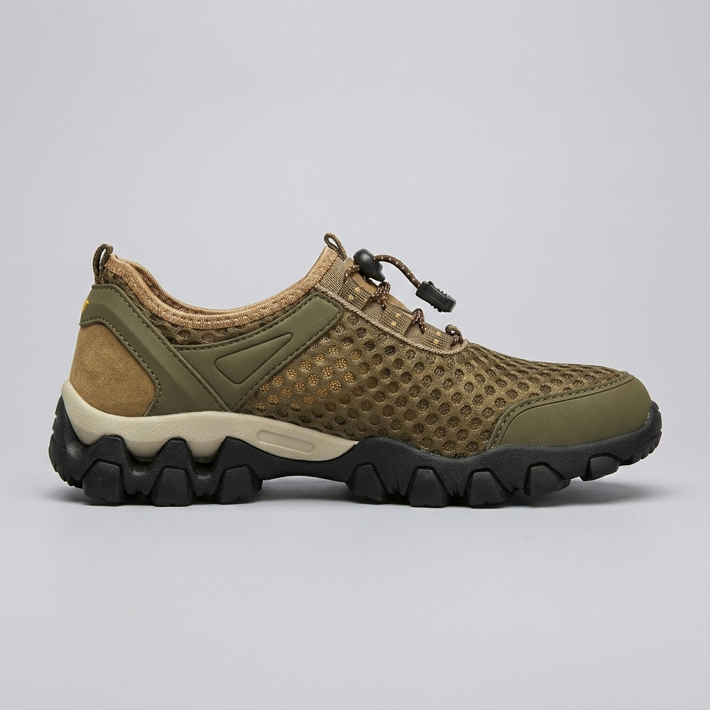 Men's Sneakers Lace-Up Low-Top Soft Sole Casual Walking Shoes