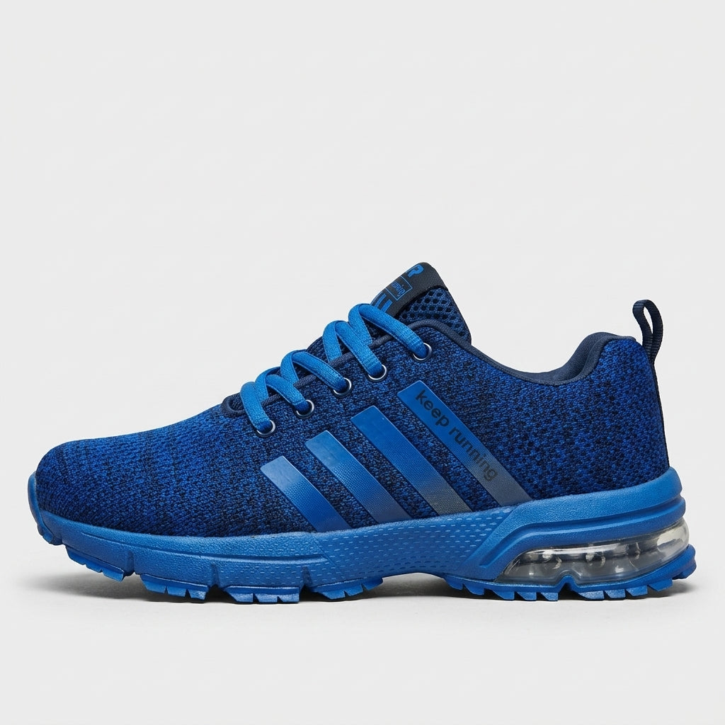 Men's Sneakers - Lace-Up - Knit Upper - Air Cushion Sole