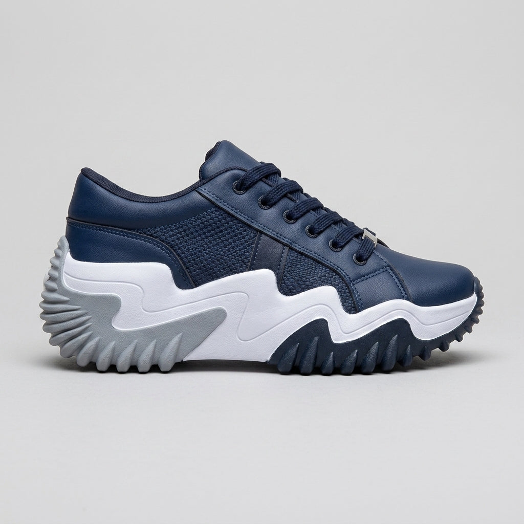 Women's Sneakers Platform Lace-Up Chunky Sole Low-Top