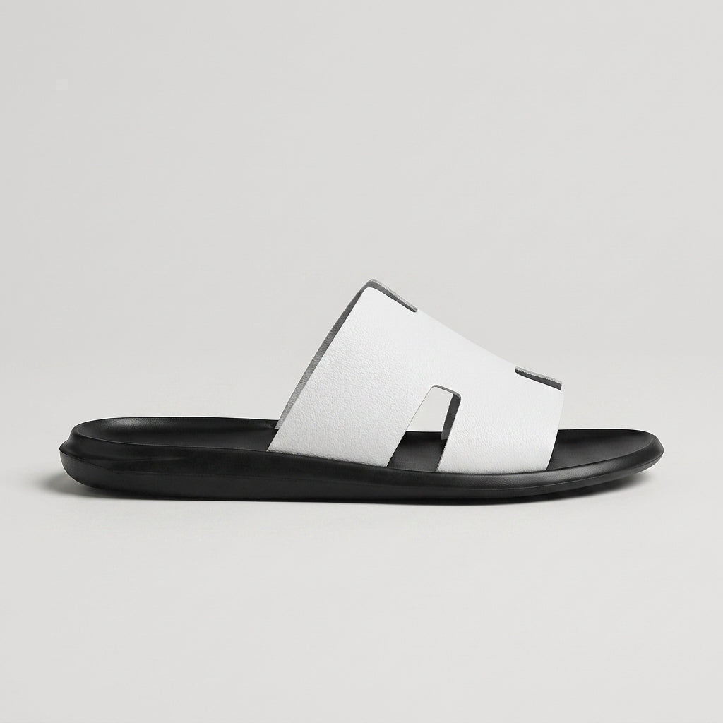 Men's Slide Sandals with Cutout Strap Design