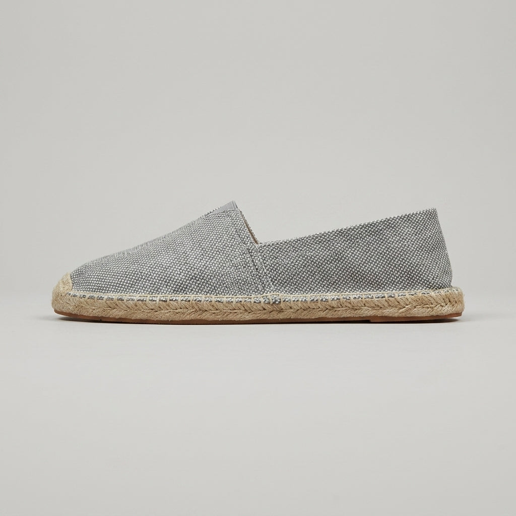 Men's Slip-On Espadrille Mules with Braided Jute Trim